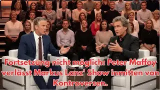 Ein Moment extremer Spannung: Peter Maffay verl&auml;sst die Markus Lanz Show live auf Sendung.
