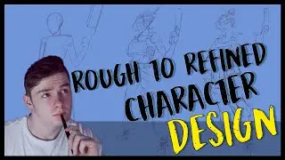 CHARACTER DESIGN ROUGH TO REFINED! - TIPS AND TRICKS/ WAFFLING OF A PRO ILLUSTRATOR!!