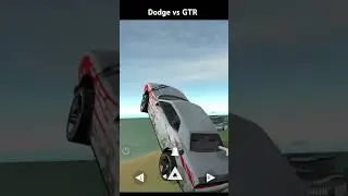 Dodge vs GTR long jump #shorts #cars #game #shortsviral
