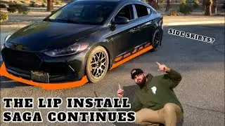 Hyundai Elantra Gets Side Skirts and Another Lip Installed