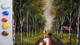 How to Paint a Forest / Easy Acrylic Painting Technique by (Qaisar art)