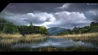 Digital Landscape Painting in Photoshop / Environment drawing [Time-lapse]