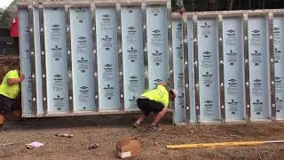 House Construction - Superior Walls Installation - Sped Up Version