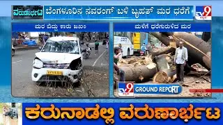 Bengaluru Rains: Compound Collapses At Apartment In Ullal, Tree Uprooted Near Navrang, Car Damaged