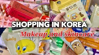 Shopping in Korea 🇰🇷 vlog, Makeup & skincare 🛍️ Disney cute stuff 