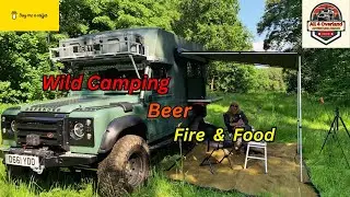 Land rover 110 Overlanding Truck Wild camping Beer Fire & Food  |  All 4 Overland