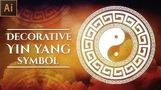 Illustrator Tutorial:How to create a decorative yin yang symbol using pattern brushes