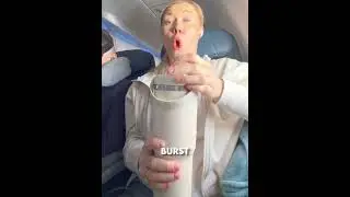 Opening Bottles on Planes Can Get Very Messy 😮