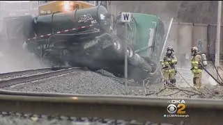 Train Collides With Truck Hauling Hydrochloric Acid