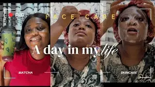 Vlogmas day 8 : Trying Matcha for the first time/Morning skincare routine #facecareroutine #matcha