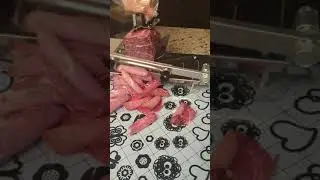 Frozen Meat Slicer #shorts satisfying manual simple slicer