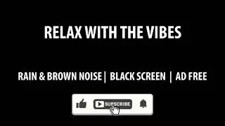 Screen Rain Sounds with Brown Noise for Deep Sleep | Black Screen | Relaxing Night Rain
