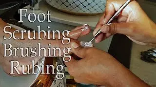 ASMR Pedicure Massage | feet scrubing & brushing