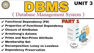 DBMS Unit 3 | PART 1 | AKTU | Database Design|Complete Exam Revision #dbmsdbms #unit3 #dbmsaktudbms 