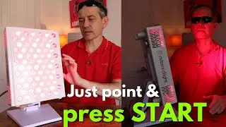 Red light therapy is very easy - just point it and press START! Demonstrating on Mito ADAPT panel