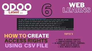 How to create Odoo access rights using csv file | Odoo Security Tutorial