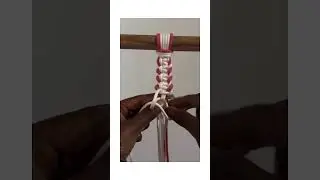 Square knot variation tutorial, macrame knots #macrame #macrameknot #macramediy #macramepattern