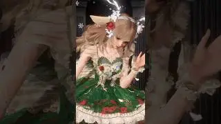 Зеленое винтажное платье с зайчиком, зимняя мода, милое #зима #платье #милое
