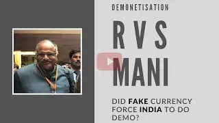 RVS Mani recalls what happened between Surgical strike and death of counterfeiter Khanani in Karachi