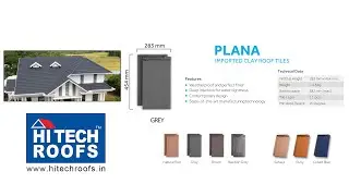 BMI Monier Plana Grey , Grey Colored Flat Imported Clay Roof Tiles