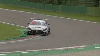 Mercedes-AMG GT2 racing at Imola circuit