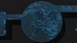 Water simulation in slow motion. FLIP Fluids. Particles.