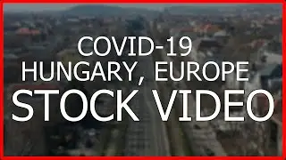 Empty streets and life in Hungary, Europe aerial + gimbal footages at coronavirus, covid-19 time.
