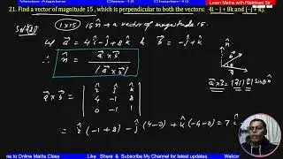 Class-12 Vector Algebra  Lecture-5