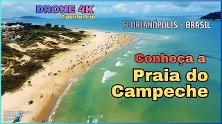 Praia do Campeche em Florian&oacute;polis | Natureza, Surf e Ilha do Campeche 🌊🇧🇷 Narrado - Drone 4K