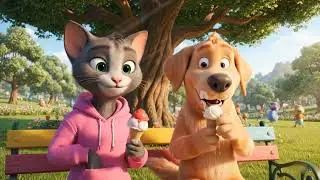 Skater Dog & Sassy Cat: Ice Cream Drama in the City 🍦🐶🐱 | Funny 3D Animated #short