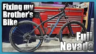 Fixing my brothers bike with a few upgrades Fuji One #mtblife #trail #emtb #mtb #fuji