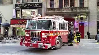 FDNY LOUDEST SIRENS EVER Engine 65 THE MIDTOWN MOB Start Up Midtown NYC