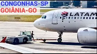 DECOLANDO EM CONGONHAS-SP E VOANDO ATÉ GOIÂNIA COM. O A320 DA LATAM. BELISSÍMAS IMAGENS