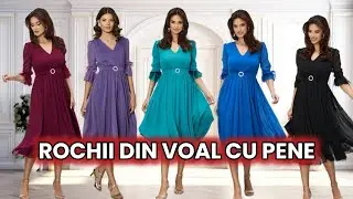Rochii cu pene din voal