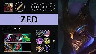 Zed Mid vs Diana - NA Challenger Patch 25.09