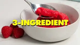 Easy Fruit Sorbet - 3 Ingredient Raspberry Sorbet Recipe!