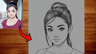 Beautiful Girl Step By Step 🤩 | How To Draw Beautiful Girl Drawing Step By Step 🎨 #drawing #art 