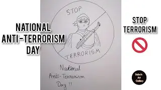 National Anti Terrorism Day Drawing | Stop Terrorism |Sabu's Art Gallery #Shorts