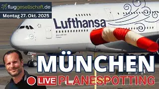 Flughafen M&uuml;nchen LIVE | Montag Planespotting mit Martin #livestream