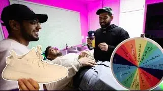 INSANE SPIN THE WHEEL FOR YEEZYS or DARE GAME!! (MUST WATCH)