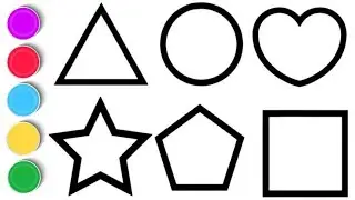 Learn 2D Shapes Drawing | Circle Square Triangle for Kids 🎨