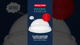 Bulk Business Offer | Magna Premium Plastic Smoothie/Milkshake Cup Domed Lids | 1000pcs Deal!