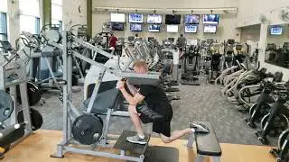 Single Leg Rear Foot-Elevated Single Leg Split Squat side view Matrix Varsity VY-400 Perfect Squat