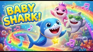 Baby Shark Song 🎶 | Cute 3D Sharks Song for Kids | Nursery Rhymes & Kids Songs