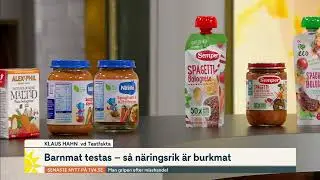 Test av barnmat p&aring; TV4 Nyhetsmorgon