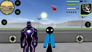 US Police Stickman Rope Hero 😍 - S&uuml;per Kahraman Polis &Ccedil;&ouml;p Adam #32 - Android Gameplay