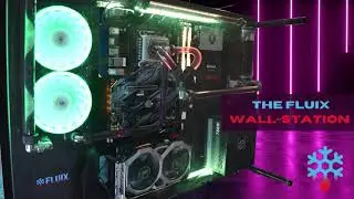 ALL-IN-ONE LIQUID-COOLED AND WALL-MOUNTED GAMING PC!! Introducing the FLUIX WALL-STATION.