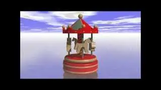 3D Wooden Carousel Music Box Merry Go Round