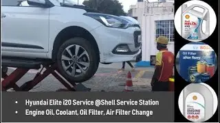 Elite i20 Petrol Engine Oil Change | Helix 5W30 | Shell Service Station