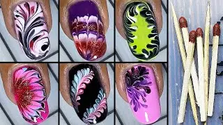 Easy nails for beginners | Nail Art Designs Using TOOTHPICK | #nailart #easynailart